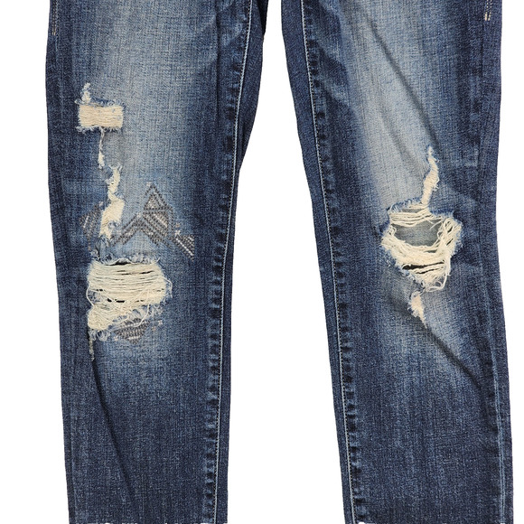 Rock & Republic Berlin SZ 2 26 x28 Low Rise Jeans Distress Embroidered Stretchy - Picture 5 of 16